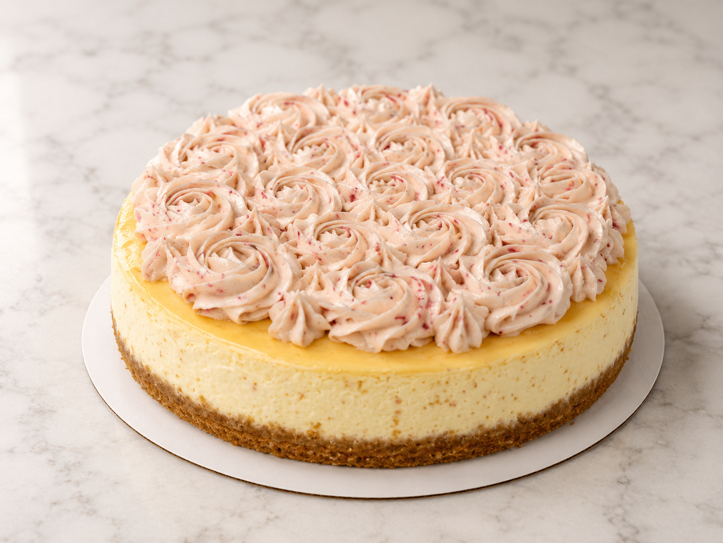 Strawberry Rosette Cheesecake
